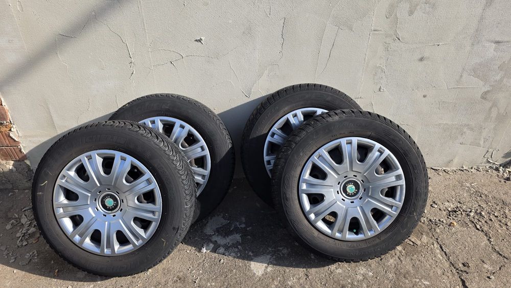 Roti iarna 5x100 , Skoda , Vw , Seat , jante + cauciucuri , 195-65-15