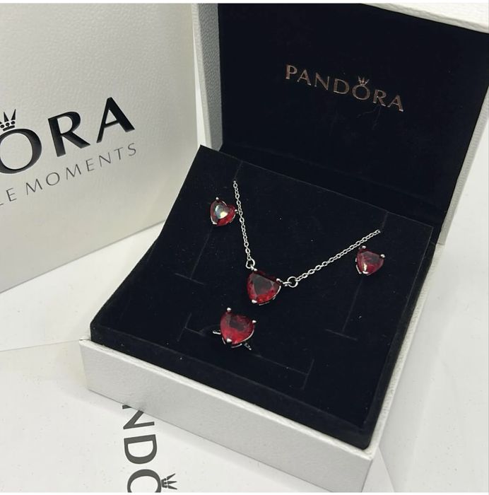 Пандора набор кулон, браслет, серьги