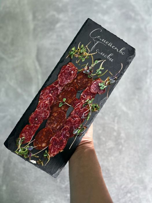 Гравирано каменно плато/каменна плоча за сервиране