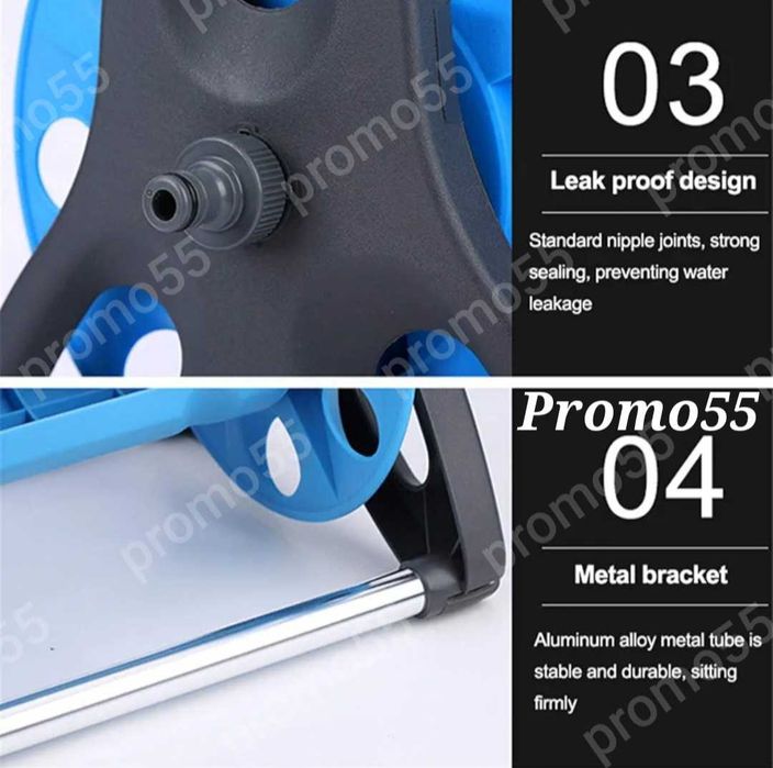 Градински маркуч 25м. комплект с преносима макара,пръскачка,накрайници