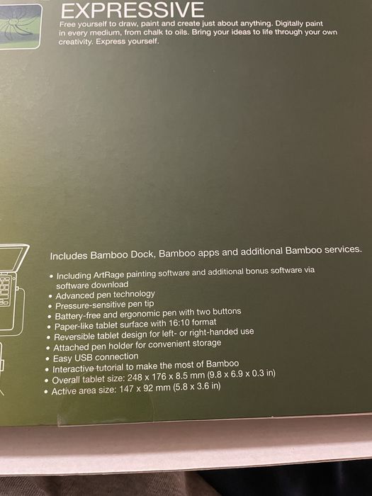 Wacom bamboo таблет с писалка