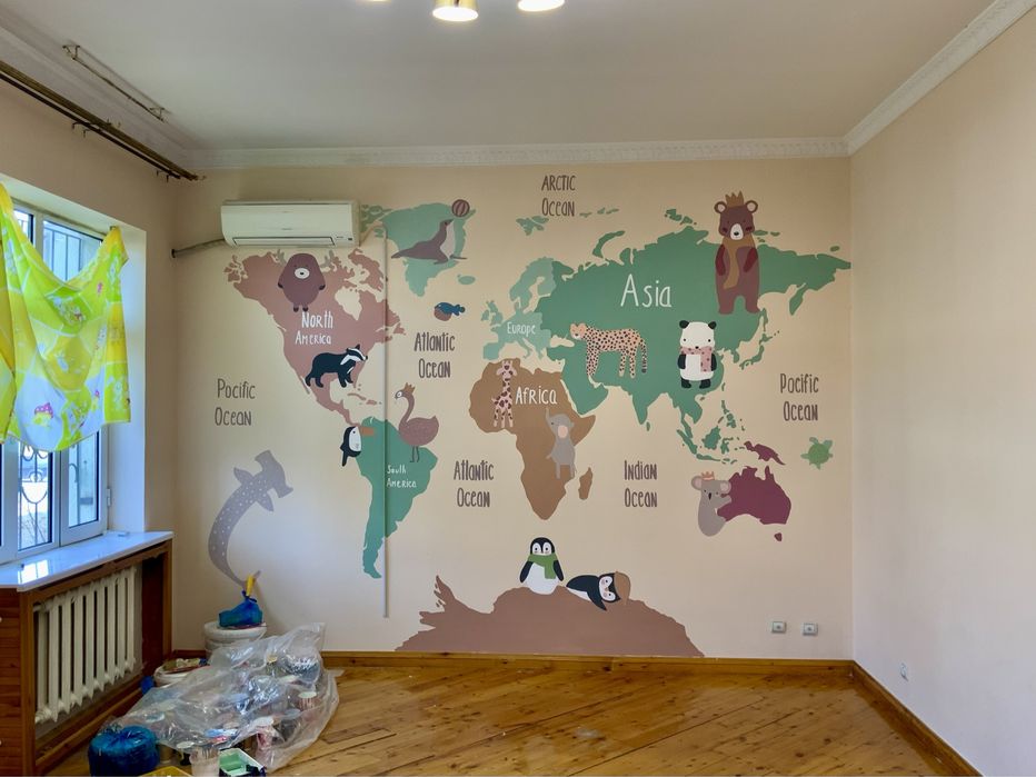 Rassom. Devorga rasm chizish. Рассом. Художник. Роспись стен.