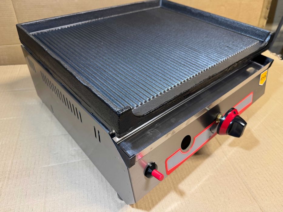 Газова скара чугунена плоча Оребрена 50см ГАЗОВА ЗАЩИТА + CE СЕРТИФИКА