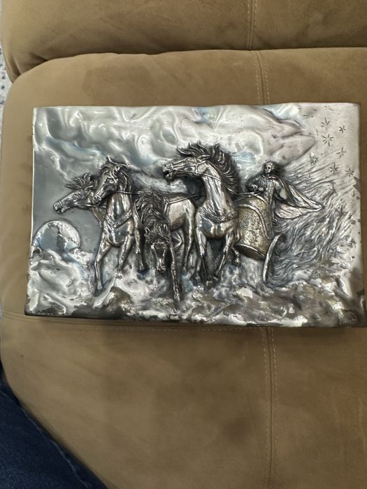 Tablou doi cai argint