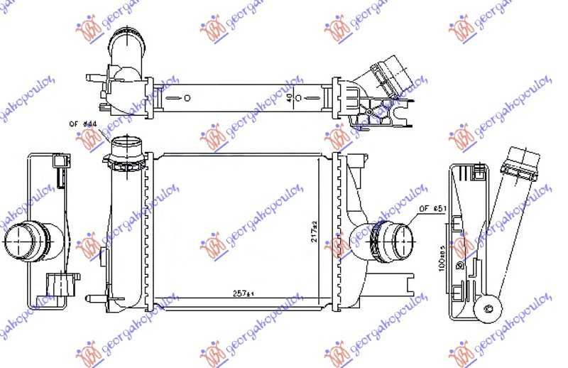Radiator intercooler Logan 2 / Sandero 2 / Clio 4 / Symbol