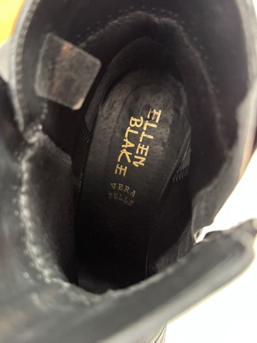 Botine piele naturala, toc 10 cm - stare impecabilă