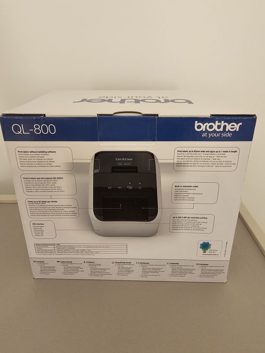 Brother QL-800 nou, sigilat, 450 lei – imprimantă etichete USB, rapidă, compactă