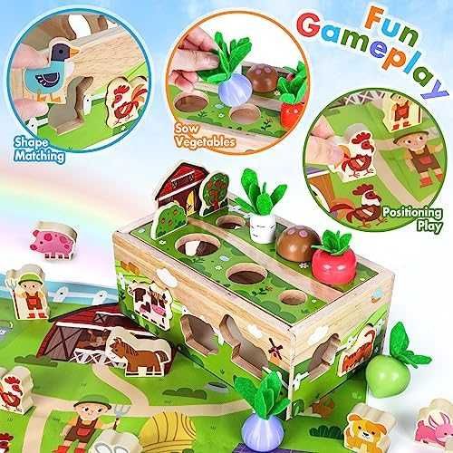 Нова Montessori дървена играчка за финa моторика и ранно развитие дете