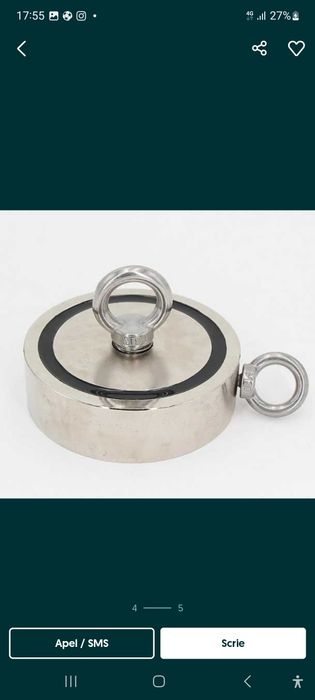 MAGNET DE PUTERE. M10.304.cu 2. șuruburi cu inel de prindere frânghi