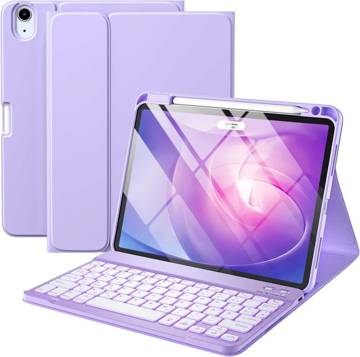 Husă Vobafe tastatură iPad Air 5 2022/Air 4 2020(10,9 inchi),QWERTZ