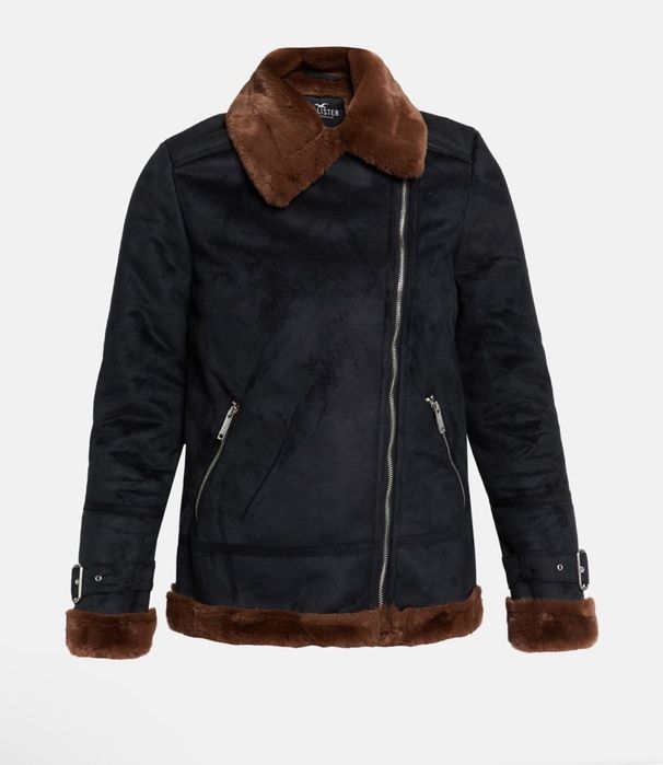 Дамско марково зимно яке хс/с/м, черен велур с подплата в шоколад