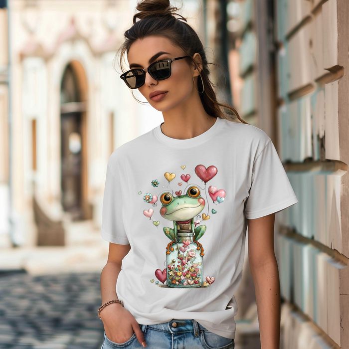 Тениски със забавни жаби