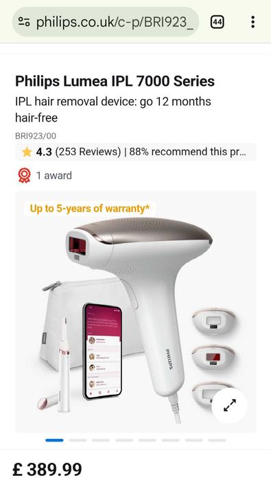 Epilator Philips Lumea IPL 7000 Series 3 capete Trimmer Sigilat