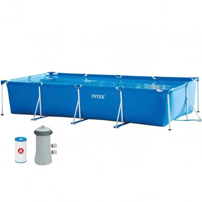 Сглобяем басейн Intex Rectangular Frame 28274NP, правоъгълен, 450 x 220 x 84 см