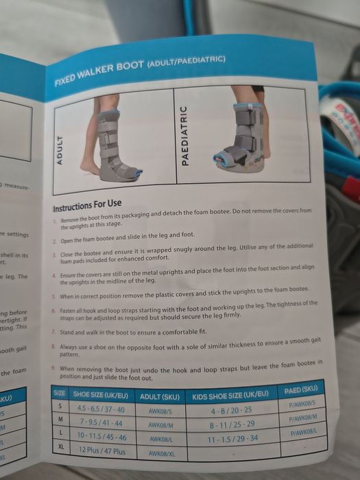 „Orteză tip gheată pentru copii (walker boot)