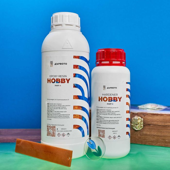 3 кг Висококачествена Епоксидна Хоби смола | Прозрачна. UV
