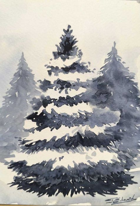 Tablouri Original Acuarela - Cadou de Craciun