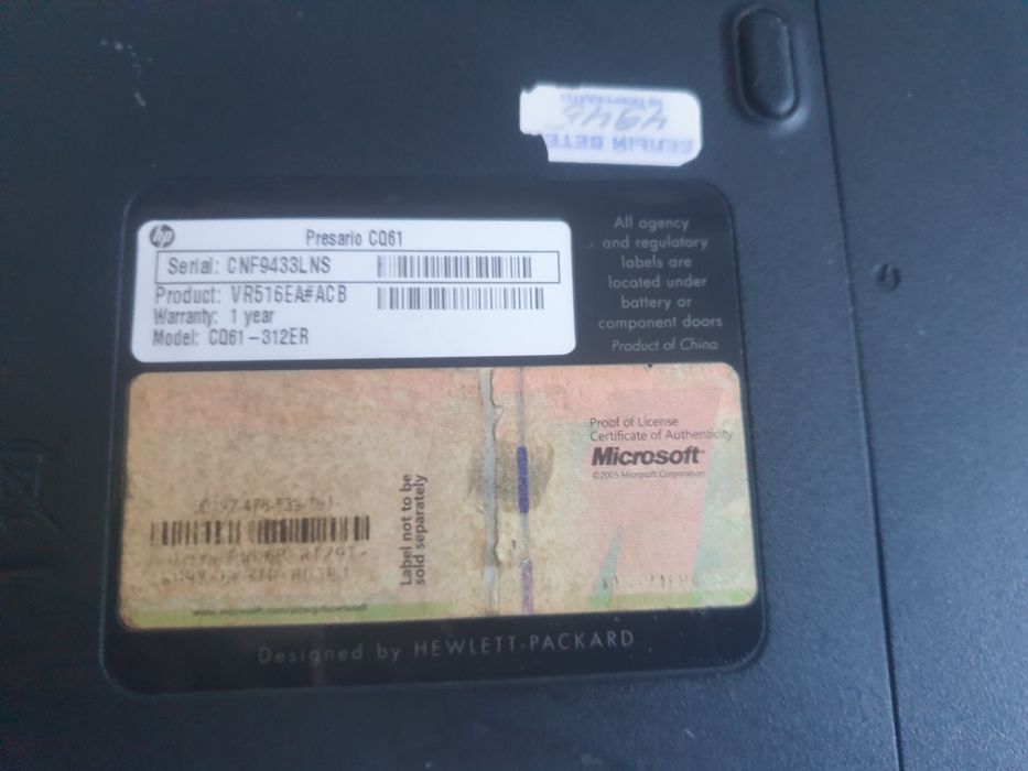 HP Compaq Presario CQ-61