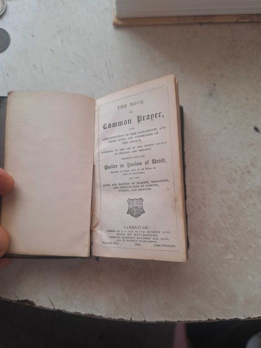 Книга молитвеник Англия 1870 г