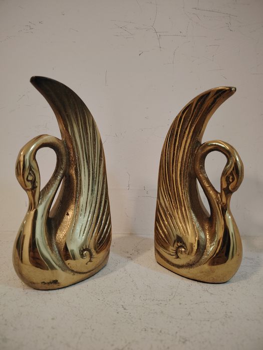 Superb set antic opritoare pentru cărți în stilul Art-Deco din bronz,piese deosebite,h 20 cm