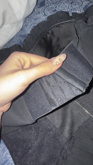 Guess black ruffle mesh dress