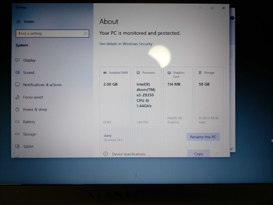 Laptop Kiano Slimnote