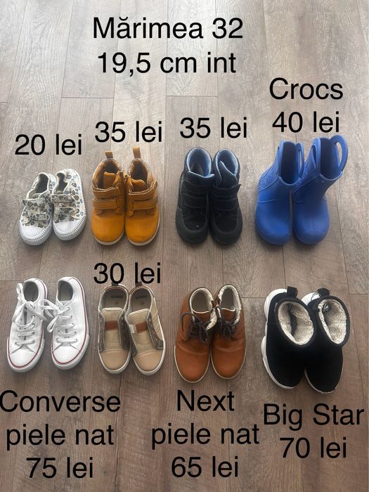 Incaltaminte copii marimi 29, 30, 31, 32, 33 Crocs, Adidas, Puma etc