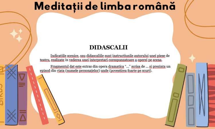 Meditații la Română pentru BAC și Evaluare Națională