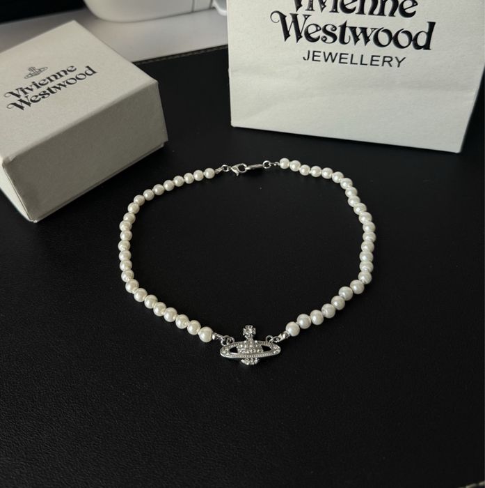 Set Coliere Vivienne Westwood Pearl Silver & Gold
