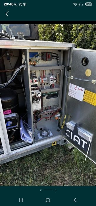 Термопомпа CIAT вода-вода 107kw на отопление, 90kw на охлаждане 
С два