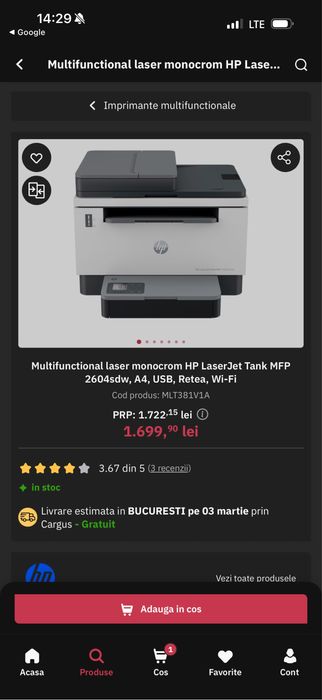 Vand imprimanta noua , nefolosită