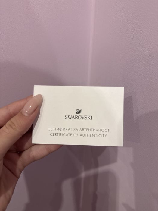 Герданче, swarovski, черен лебед