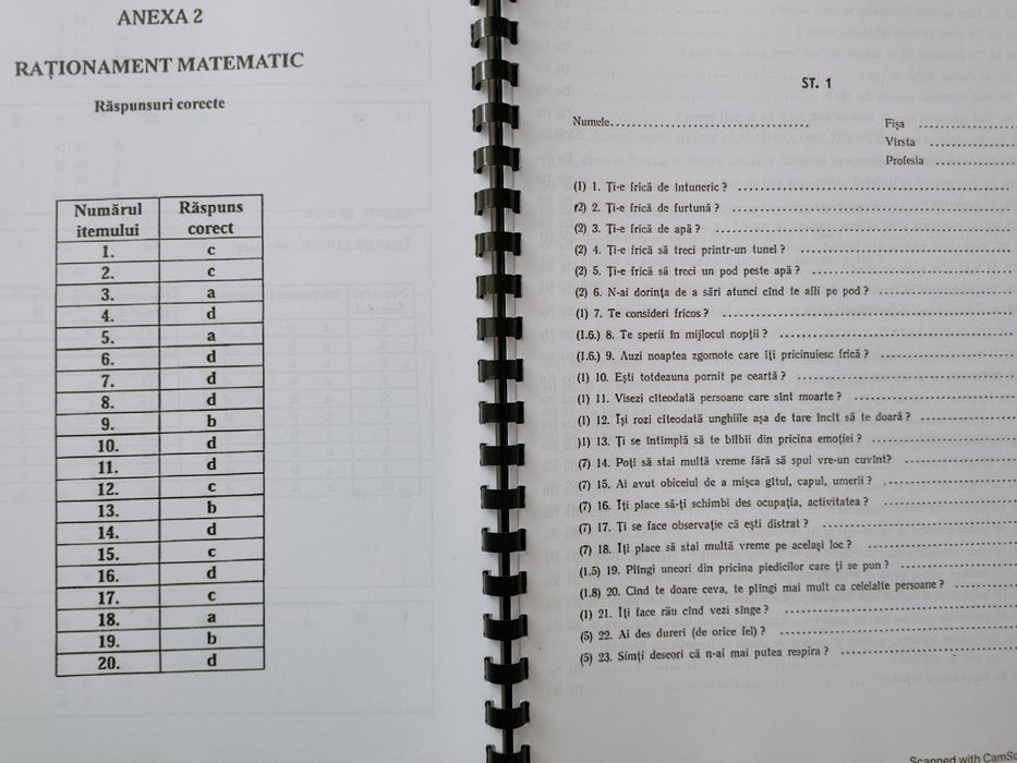 Teste psihologice poliție armată penitenciar, orice tip de examen