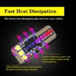 Лед крушки 2бр. за габарит T10-W5W 6LED 12V 5W- А 2930-4