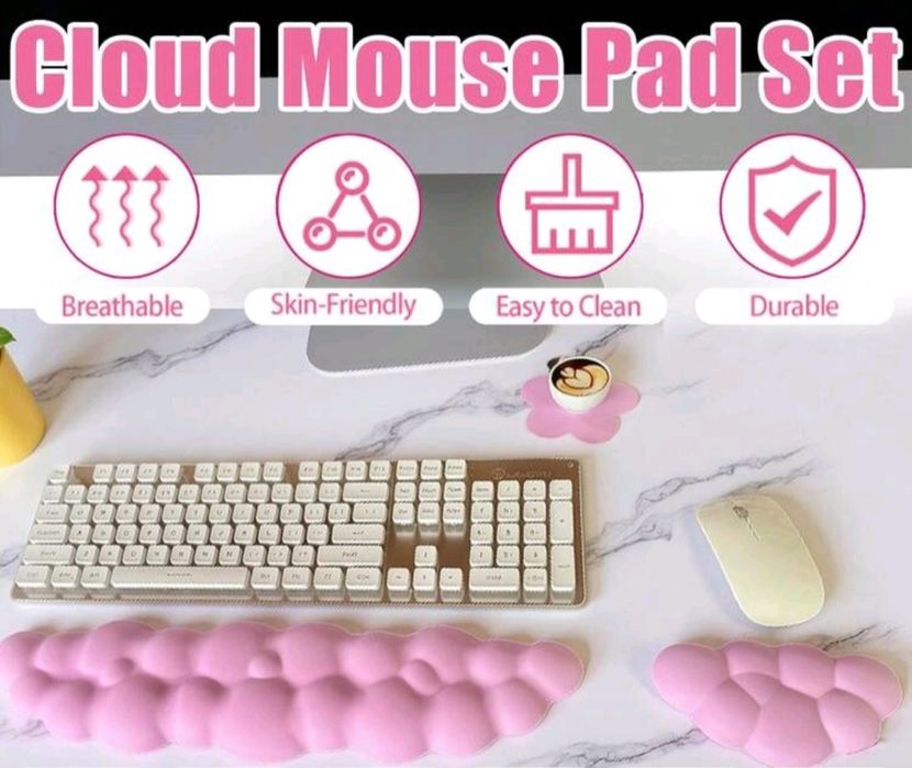 Mouse Pad Set Облак - РОЗОВ