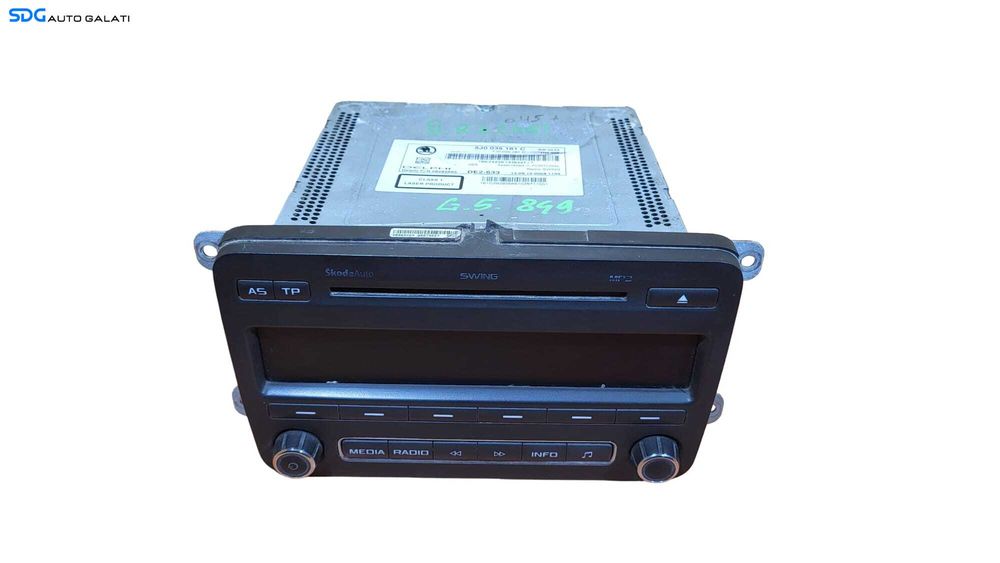 Unitate Radio CD SWING Skoda Octavia 2 2004 - 2013 Cod 5J0035161C [LR2243]