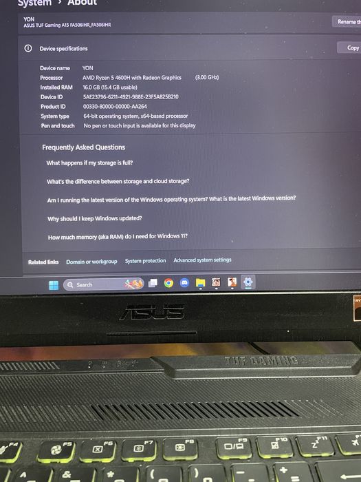 Vand laptop gaming asus tuf a15 gtx 1650