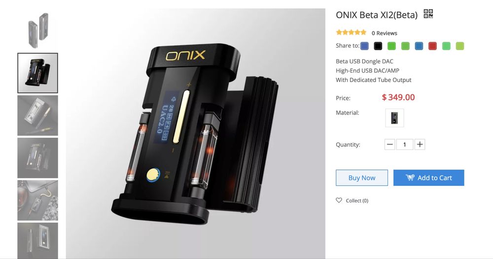 Портативный ламповый ЦАП/Усилитель ONIX Beta XI2 (+ кожаный чехол)