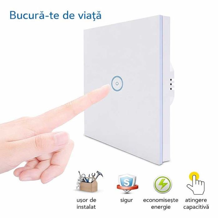 2 x Comutator inteligent de lumină tactil și WiFi Useelink