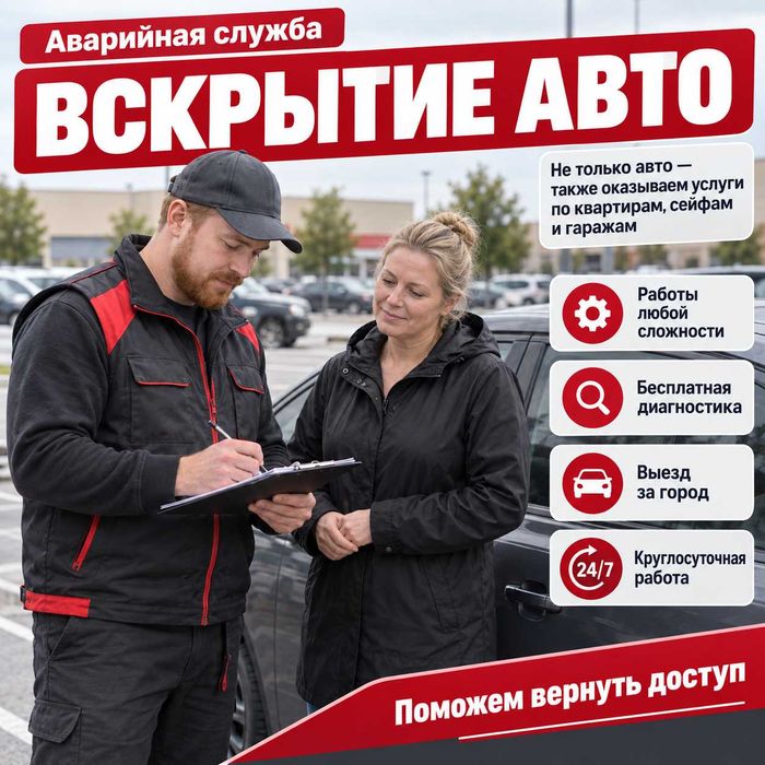 Открыть водительскую дверь•вскрытие гаражного замка•багажник без ключа
