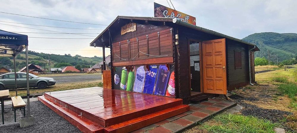 Eladó faház (akár büfé/fast food) – Parajd | Căsuță din lemn de vânzare – Praid