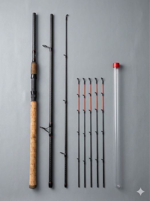 Lansetă Feeder FL FLX Distance 3.90m, 60-180g, 3+5buc