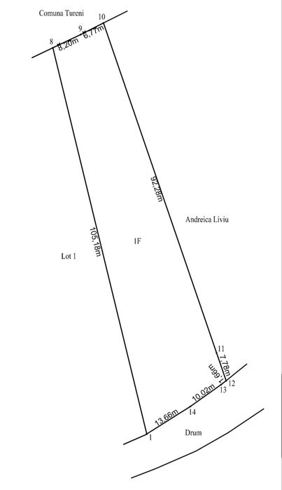 Teren intravilan 2150mp Tureni