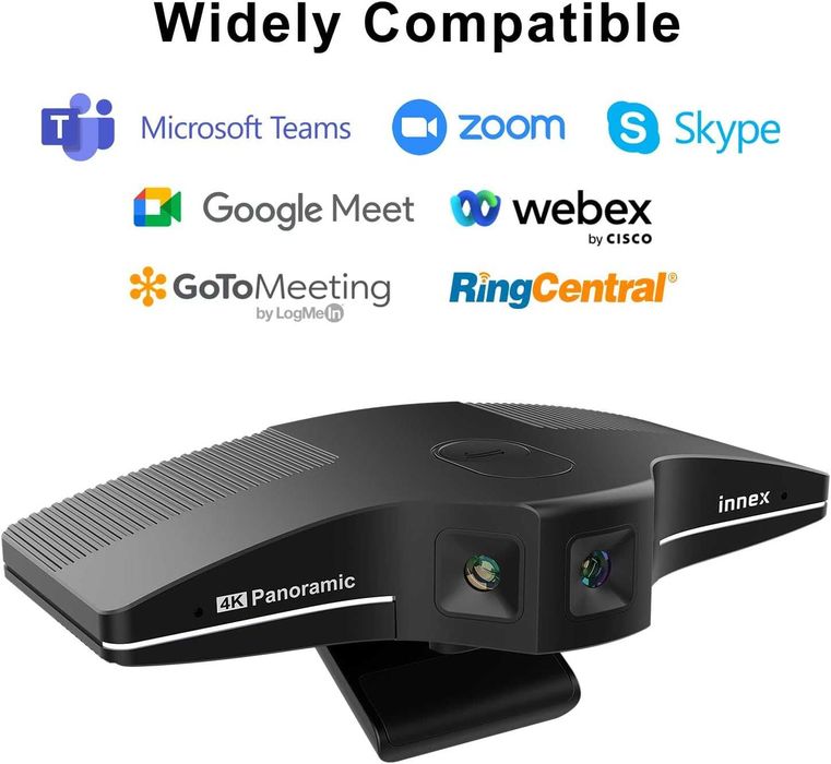 Innex C831 180° панорамна 4K уеб камера с микрофон, AI Face Tracking