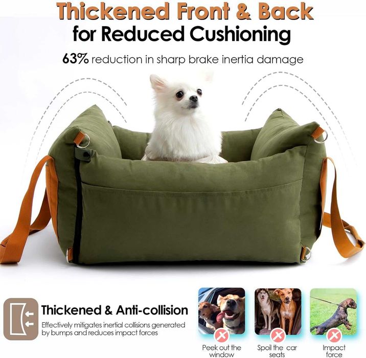 Столче за кола за кучета за малки и средни домашни любимци под 15 кг