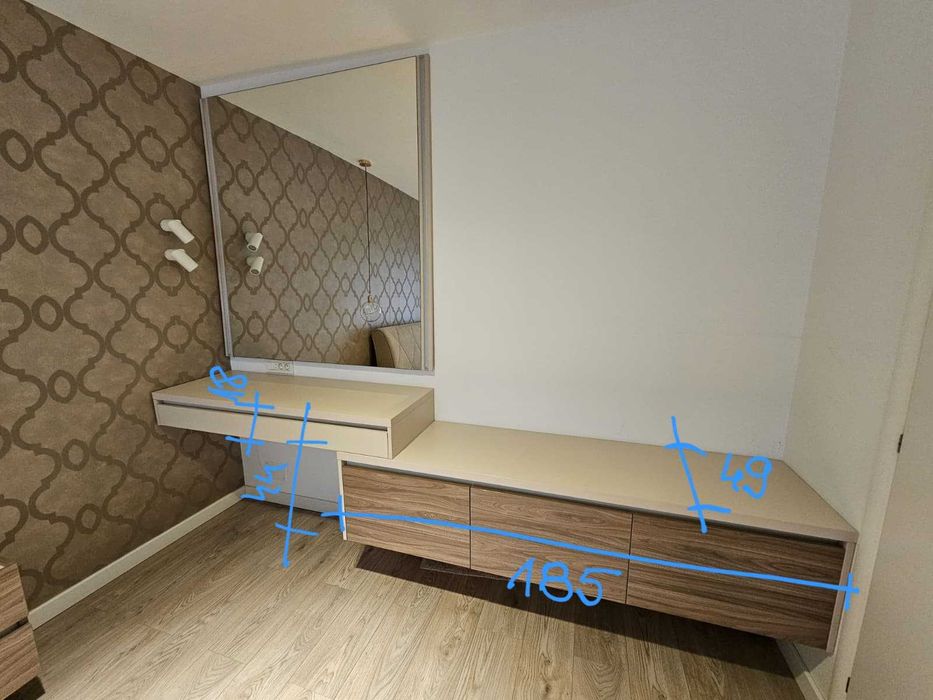 Mobila dormitor cu masuta machiaj (oglinda inclusa) + noptierele!!