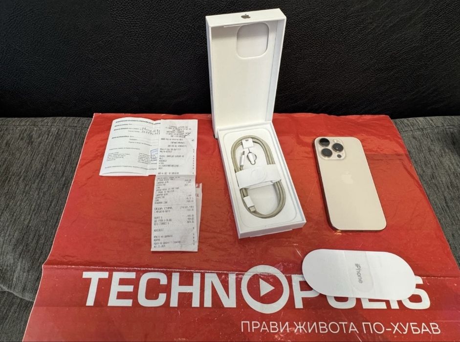 КАТО НОВ 128GB iPhone 16 Pro 5G Технополис Гаранция 2026г. Desert