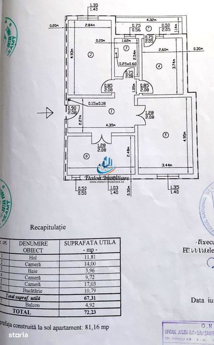 Apartament 3 camere decomandat, etaj 4, Calea Romanului
