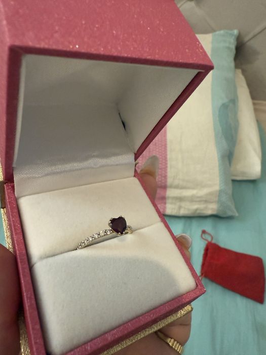 Рубин с бриллиантами, золото 585