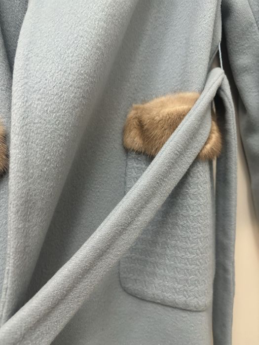 Пальто норка воротник